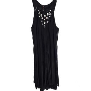 Lola P. Women's Dress Large L Blacked Jeweled Sleeveless  Sun Misses Size 12 14